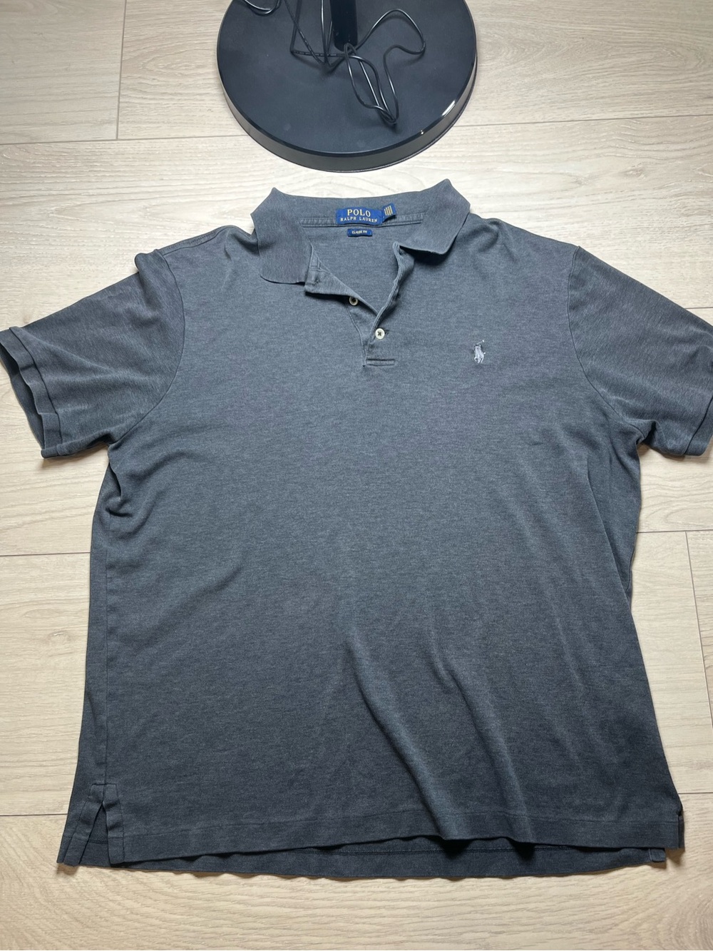 Ralph Lauren Men's Polo Shirt - Charcoal Gray men’s size large Classic fit